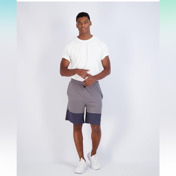Real Essentials 5 Pack: Men's Dry-Fit Sweat Resistant Active Athletic Shorts - Picture 5 of 6